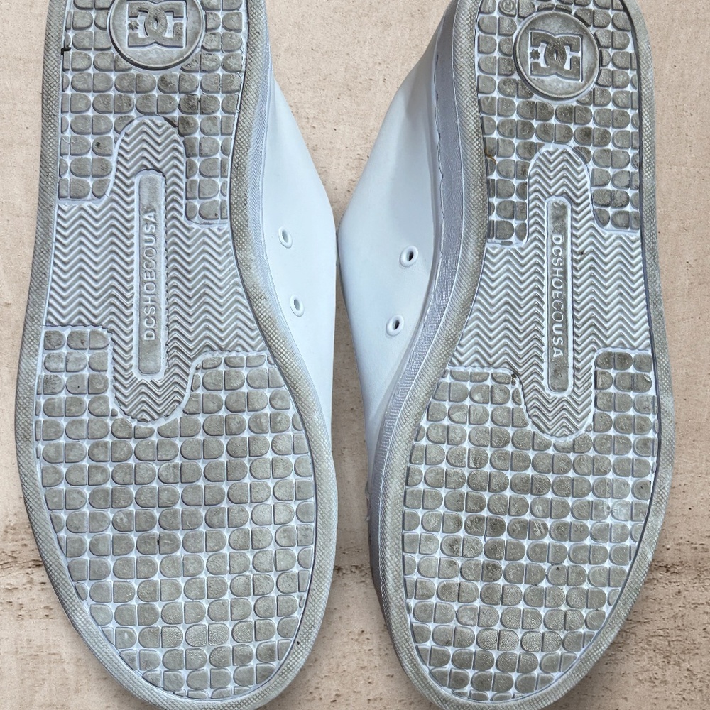 DC Women's White and Silver Sneakers - Picture 4 of 5